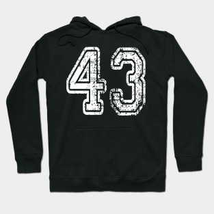 Number 43 Grungy in white Hoodie